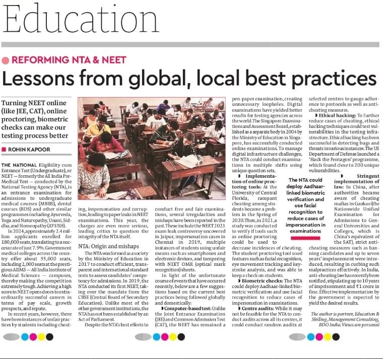 Lessons from global, local best practices in NTA & NEET reform